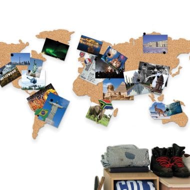 corkboard world map